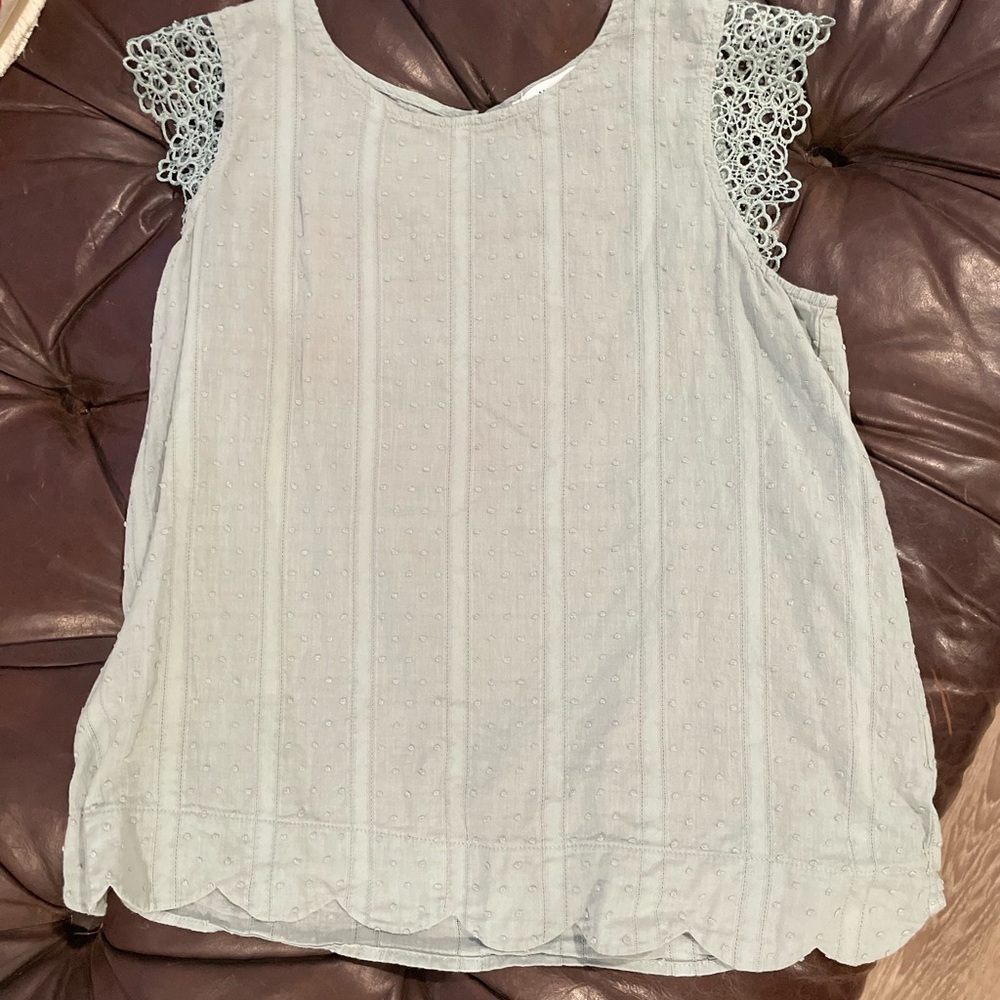 Mine Lace Trimmed Sleeveless Blouse - Cream